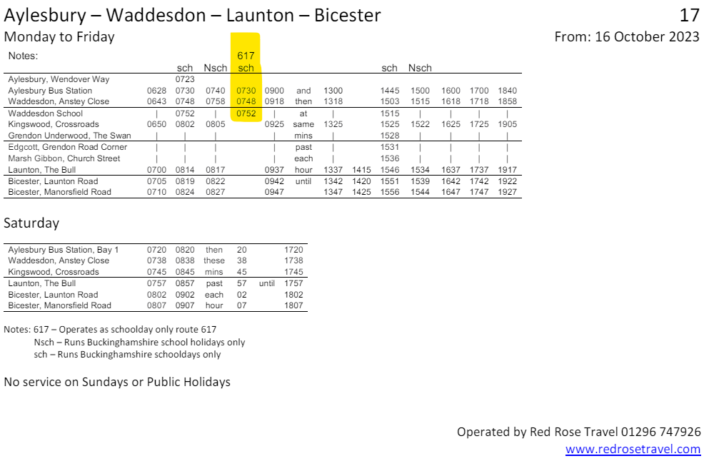 Aylesbury to Bicester 