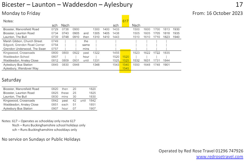 Bicester to Aylesbury