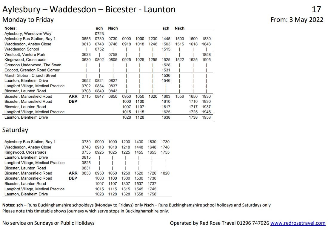 Aylesbury ---------- Launton Via Waddesdon & Bicester