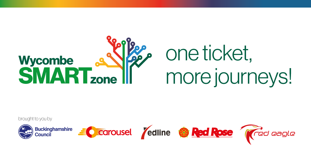 Wycombe SMARTzone allows you to travel on any Carousel, Redline, Red Rose or Red Eagle bus services within the designated zone in and around High Wycombe. You no longer need separate tickets for each operator, making your travel simple, more flexible and convenient.